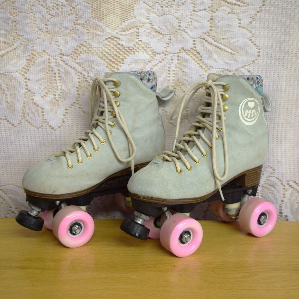 BTFL Scarlett Pro Quad Roller Skates Womens Sz 37 / US 6 Faux Suede Jam Artistic